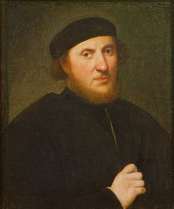 Portrett av en mann i en svart toque